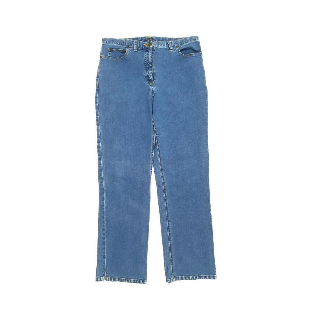 Van Heusen Jeans Women 12 Blue Straight Leg Medium Wash High Rise Denim